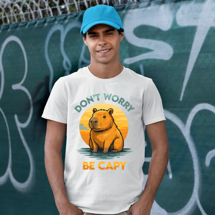 Don't worry, be capy - pánske tričko s potlačou
