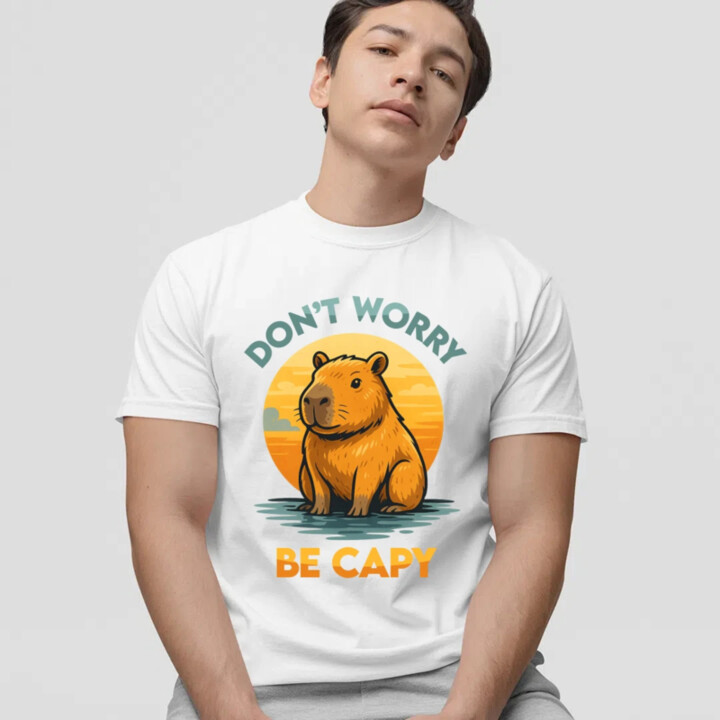 Don't worry, be capy - pánske tričko s potlačou