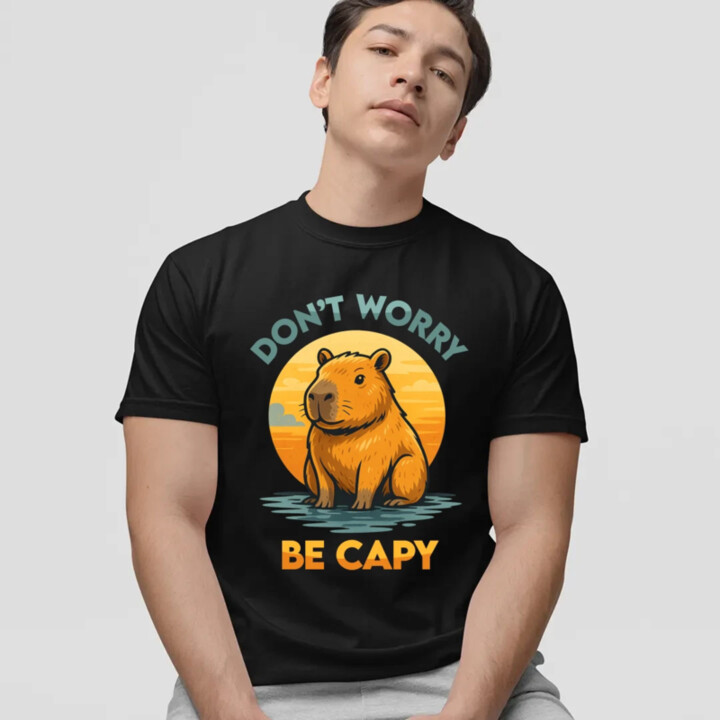 Don't worry, be capy - pánske tričko s potlačou