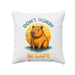 Don't worry, be capy - vankúš s potlačou