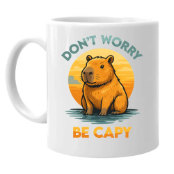 Don't worry, be capy - keramický hrnček s potlačou