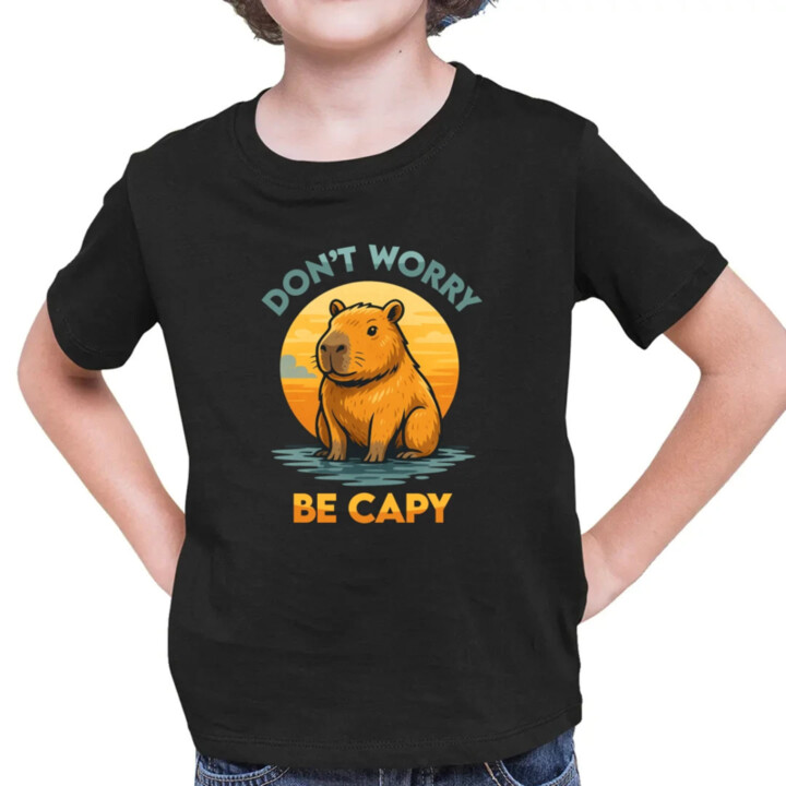 Don't worry, be capy - detské tričko s potlačou