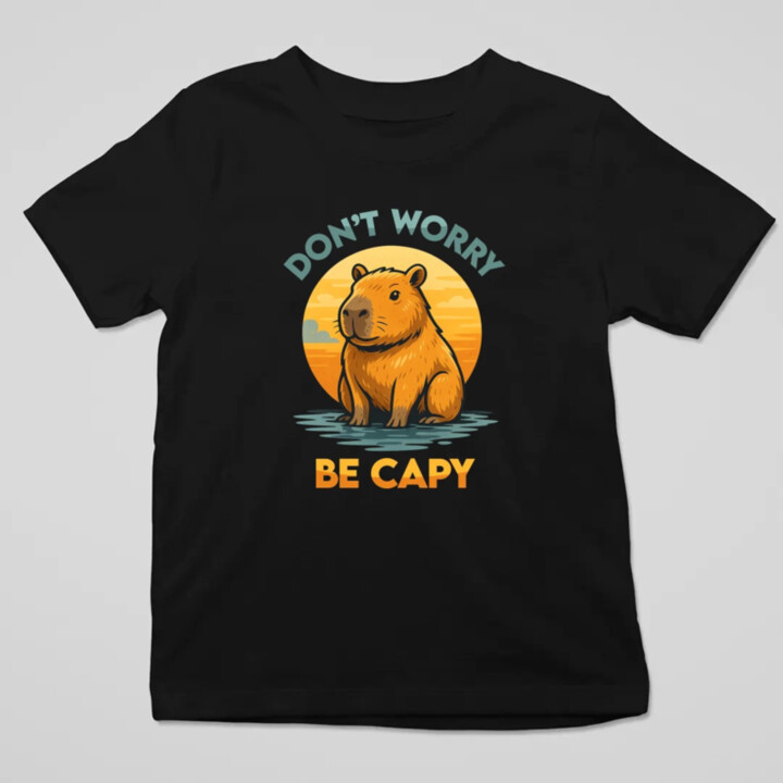 Don't worry, be capy - detské tričko s potlačou