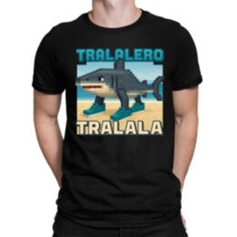 Tralalero Tralala - Italian Brainrot pre fanúšikov Minecraftu - pánske tričko s potlačou