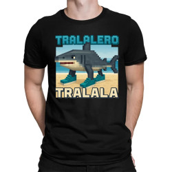 Tralalero Tralala - Italian Brainrot pre fanúšikov Minecraftu - pánske tričko s potlačou