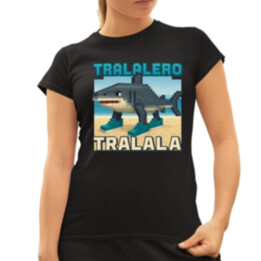 Tralalero Tralala - Italian Brainrot pre fanúšikov Minecraftu - dámske tričko s potlačou