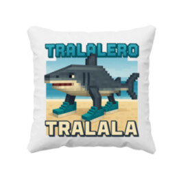 Tralalero Tralala - Italian Brainrot pre fanúšikov Minecraftu - vankúš s potlačou