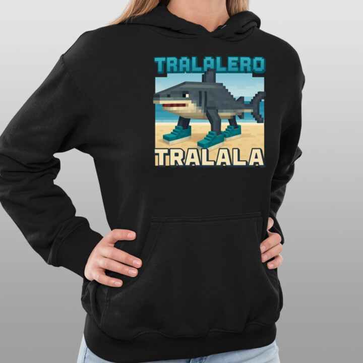 Tralalero Tralala - Italian Brainrot pre fanúšikov Minecraftu  - dámska mikina s potlačou
