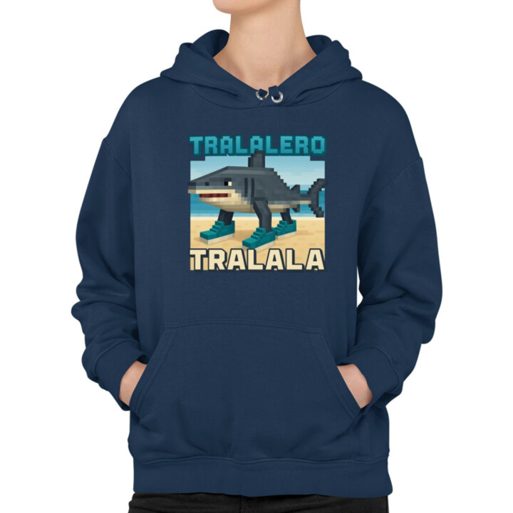 Tralalero Tralala - Italian Brainrot pre fanúšikov Minecraftu  - dámska mikina s potlačou