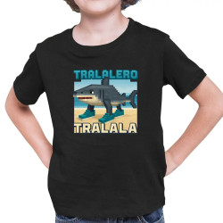 Tralalero Tralala - Italian Brainrot pre fanúšikov Minecraftu - detské tričko s potlačou
