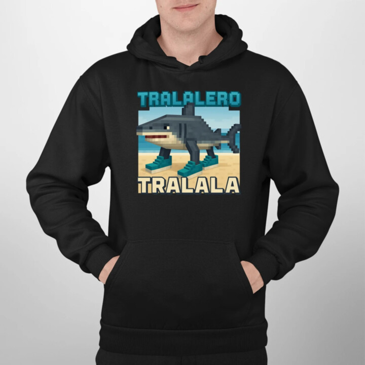 Tralalero Tralala - Italian Brainrot pre fanúšikov Minecraftu  - pánska mikina s potlačou