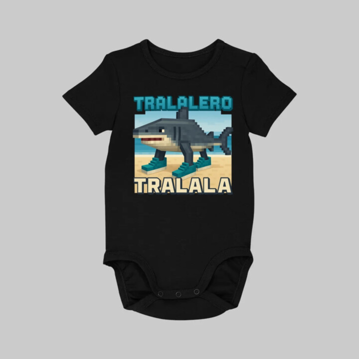 Tralalero Tralala - Italian Brainrot pre fanúšikov Minecraftu  - body s potlačou
