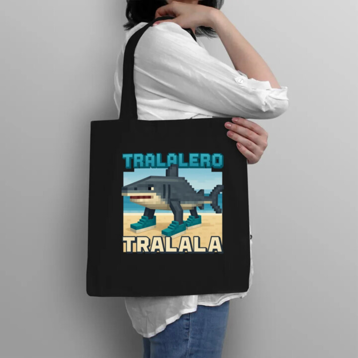 Tralalero Tralala - Italian Brainrot pre fanúšikov Minecraftu - taška s potlačou