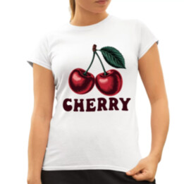 Cherry - višňa - dámske tričko s potlačou