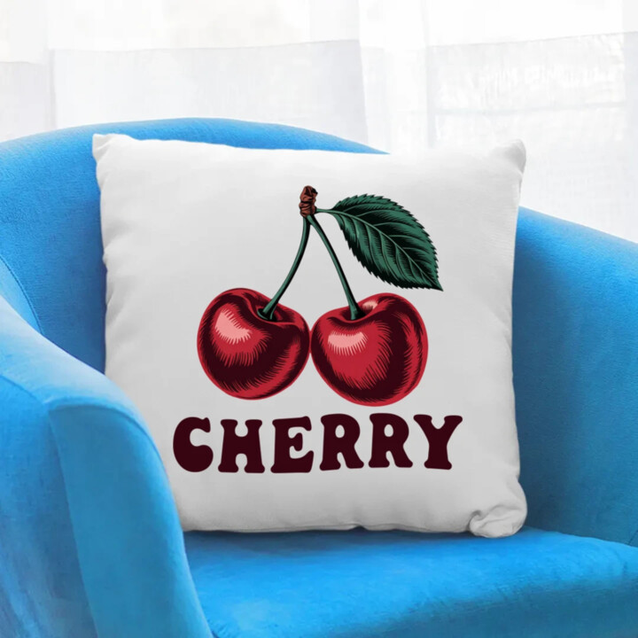 Cherry - višňa - vankúš s potlačou