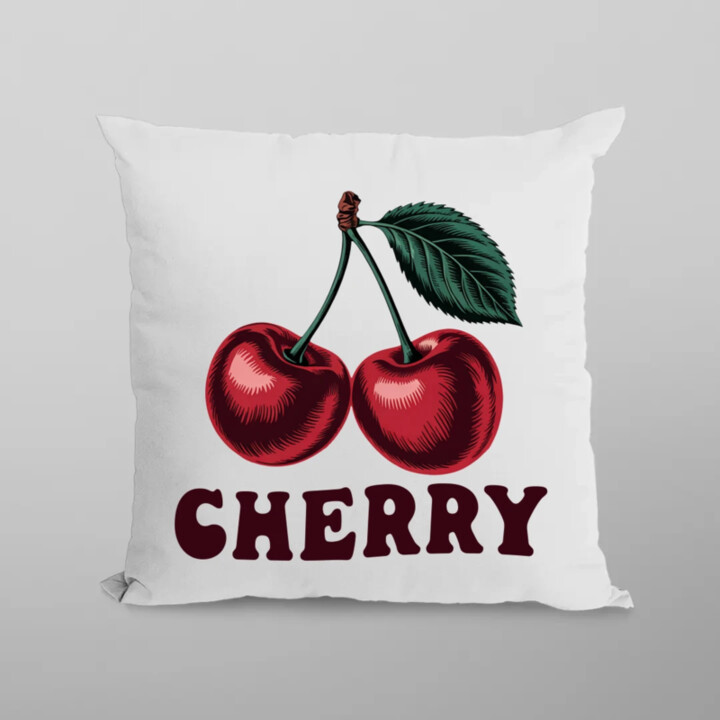 Cherry - višňa - vankúš s potlačou