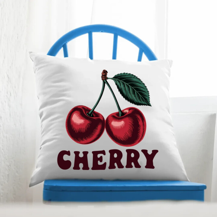 Cherry - višňa - vankúš s potlačou
