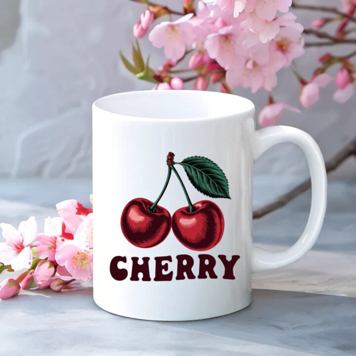 Cherry - višňa - keramický hrnček s potlačou