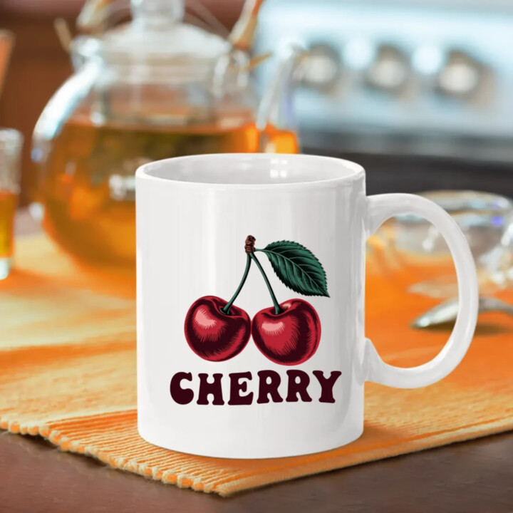 Cherry - višňa - keramický hrnček s potlačou