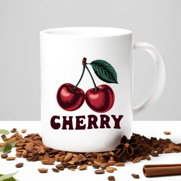 Cherry - višňa - keramický hrnček s potlačou