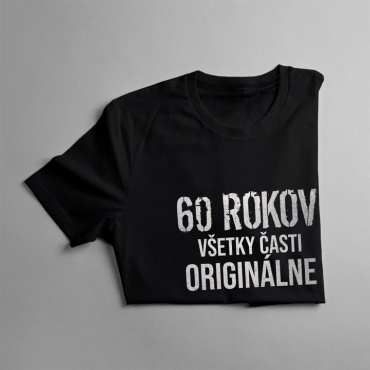60 rokov - všetky časti originálne - pánske tričko s potlačou