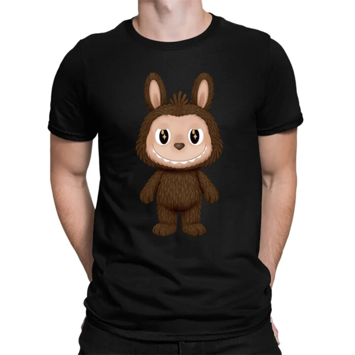 Plyšový Maskot Bubu - pánske tričko s potlačou pre fanúšikov Labubu