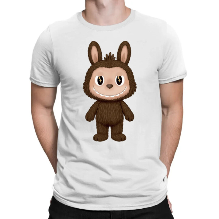 Plyšový Maskot Bubu - pánske tričko s potlačou pre fanúšikov Labubu