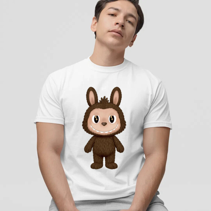 Plyšový Maskot Bubu - pánske tričko s potlačou pre fanúšikov Labubu