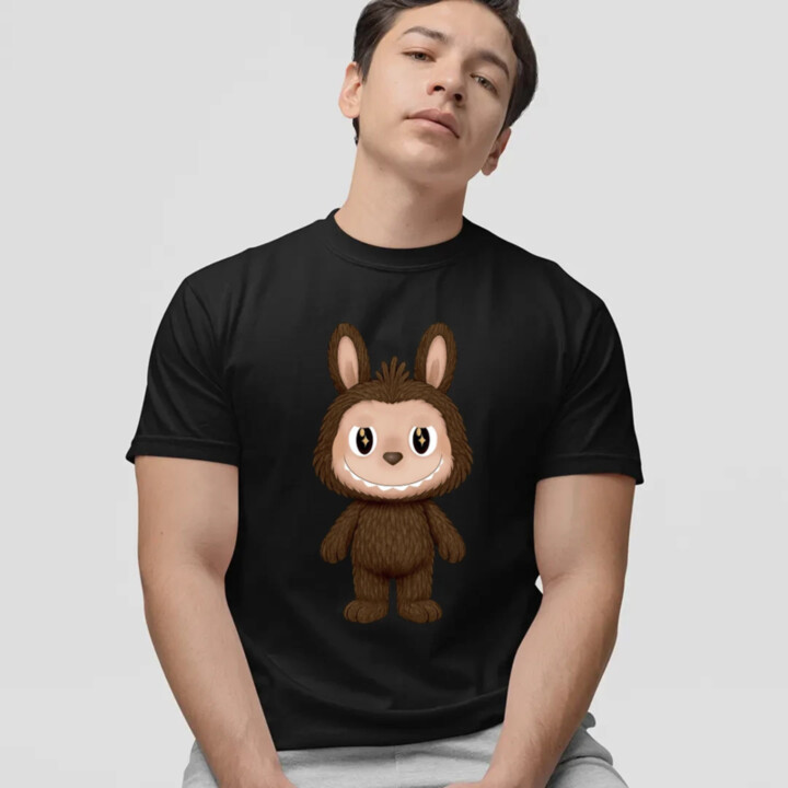 Plyšový Maskot Bubu - pánske tričko s potlačou pre fanúšikov Labubu