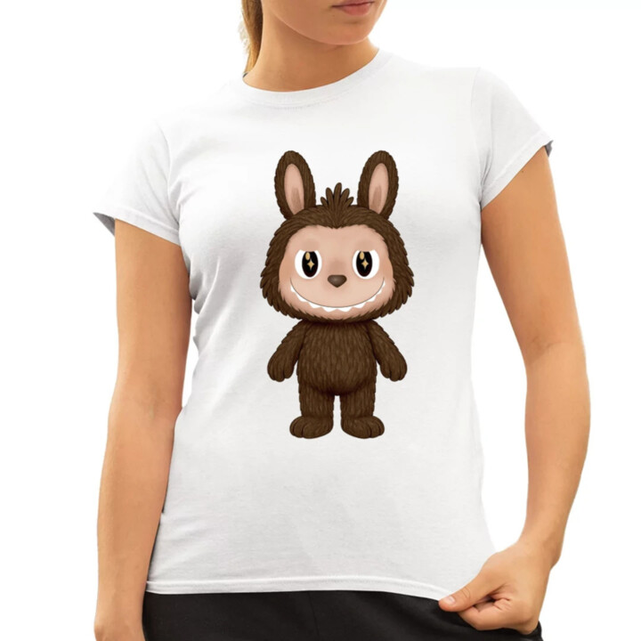 Plyšový Maskot Bubu - dámske tričko s potlačou pre fanúšikov Labubu
