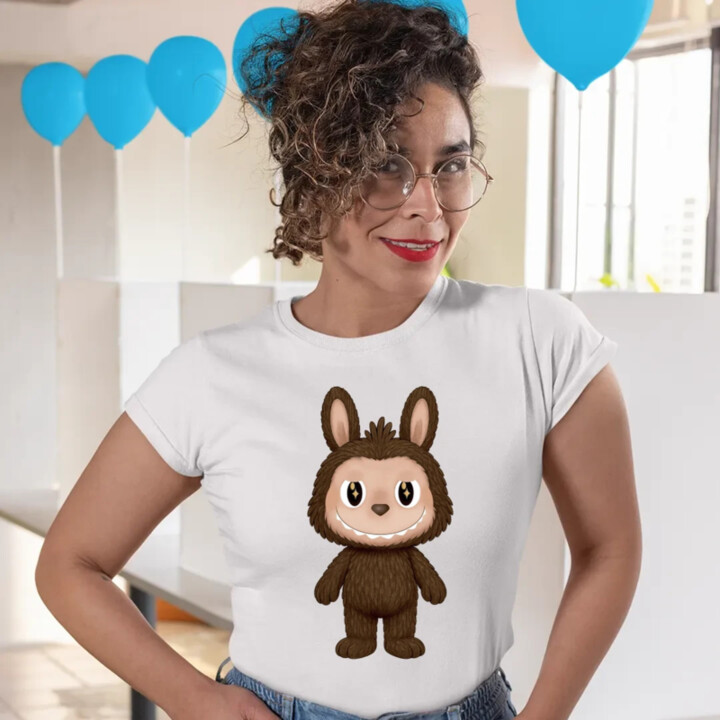 Plyšový Maskot Bubu - dámske tričko s potlačou pre fanúšikov Labubu