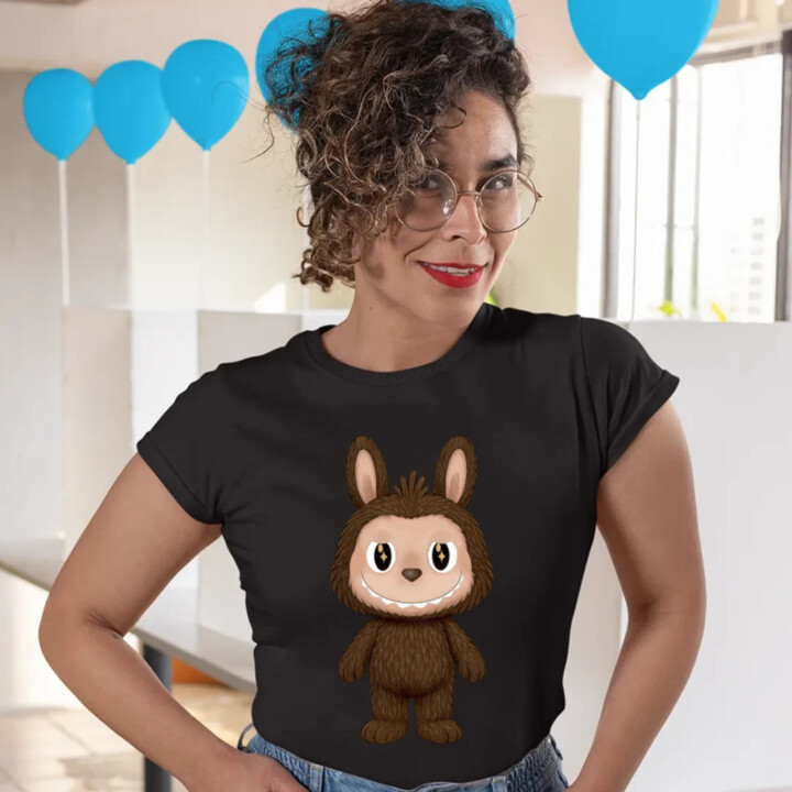 Plyšový Maskot Bubu - dámske tričko s potlačou pre fanúšikov Labubu