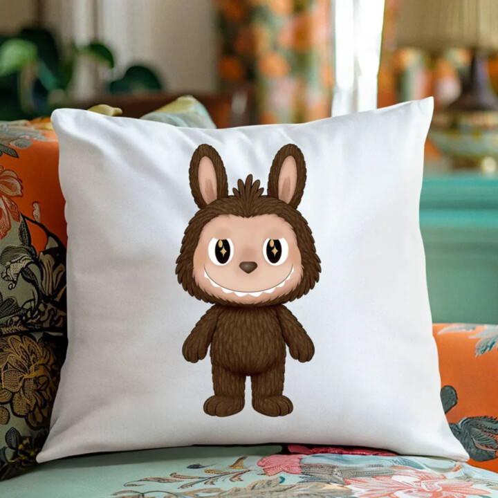 Plyšový Maskot Bubu - vankúš s potlačou pre fanúšikov Labubu