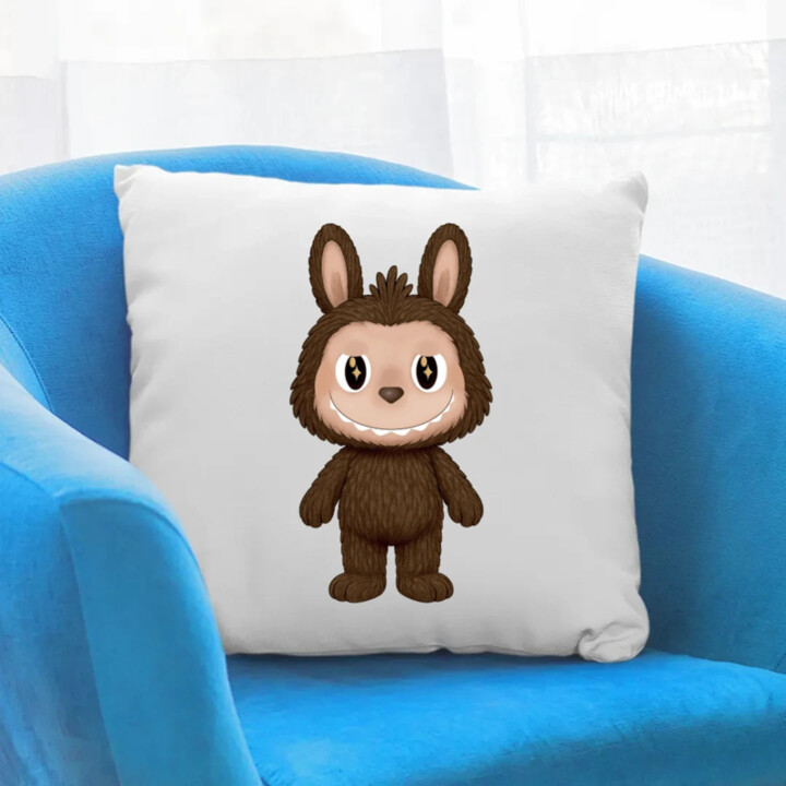 Plyšový Maskot Bubu - vankúš s potlačou pre fanúšikov Labubu