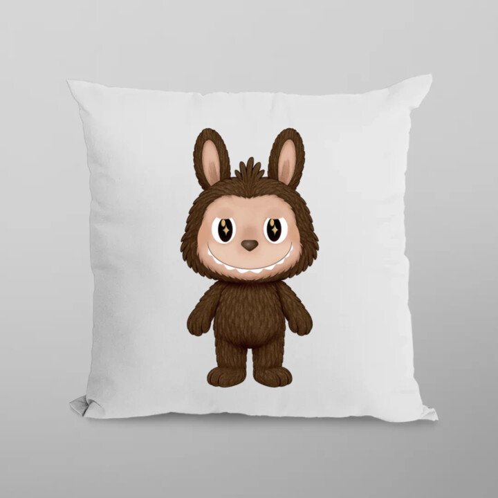 Plyšový Maskot Bubu - vankúš s potlačou pre fanúšikov Labubu