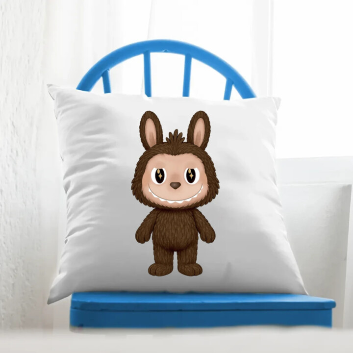 Plyšový Maskot Bubu - vankúš s potlačou pre fanúšikov Labubu