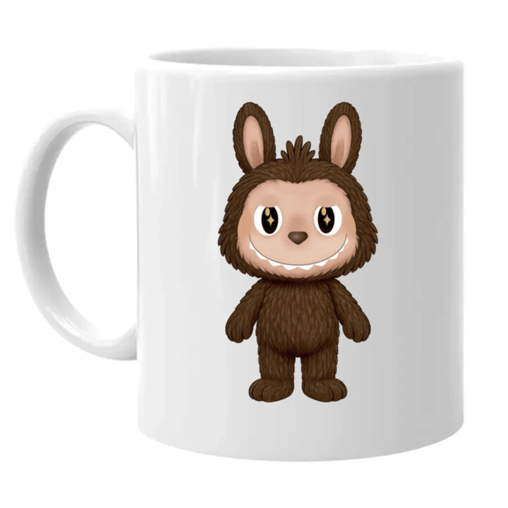 Plyšový Maskot Bubu - keramický hrnček s potlačou pre fanúšikov Labubu