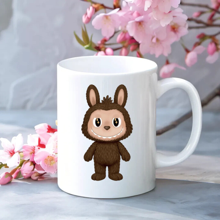 Plyšový Maskot Bubu - keramický hrnček s potlačou pre fanúšikov Labubu