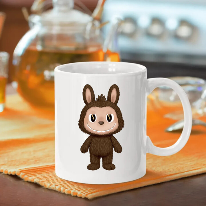 Plyšový Maskot Bubu - keramický hrnček s potlačou pre fanúšikov Labubu