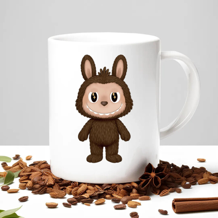 Plyšový Maskot Bubu - keramický hrnček s potlačou pre fanúšikov Labubu