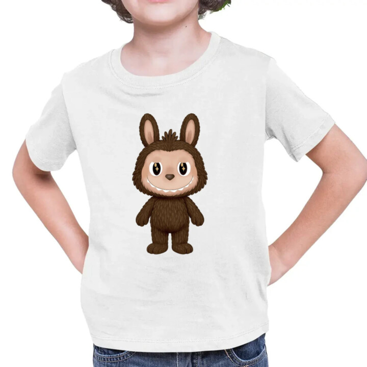 Plyšový Maskot Bubu - detské tričko s potlačou pre fanúšikov Labubu