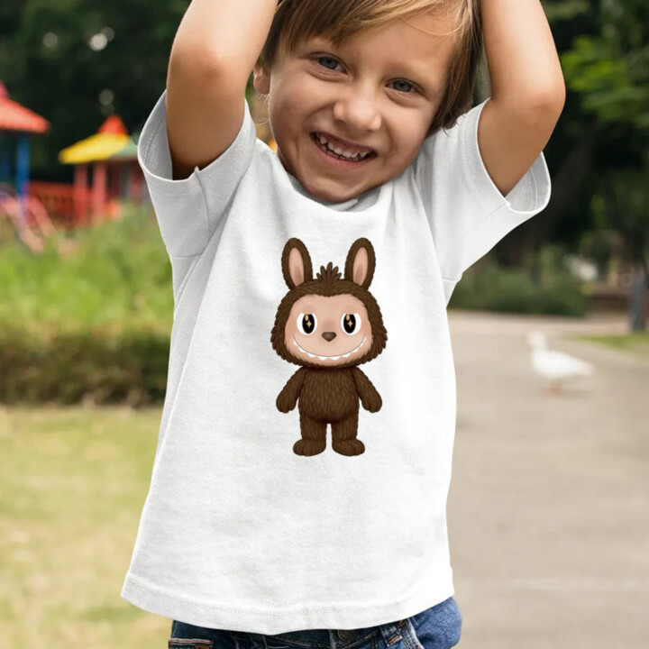 Plyšový Maskot Bubu - detské tričko s potlačou pre fanúšikov Labubu