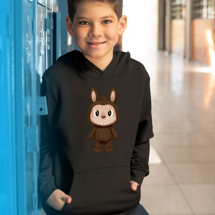 Plyšový Maskot Bubu - detská mikina s kapucňou pre fanúšikov Labubu