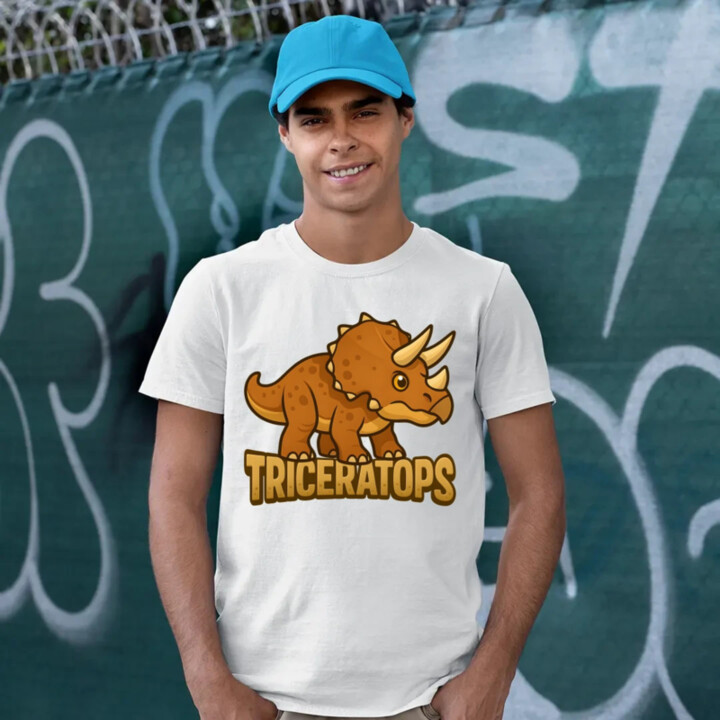 Triceratops Dinosaurov - pánske tričko s potlačou