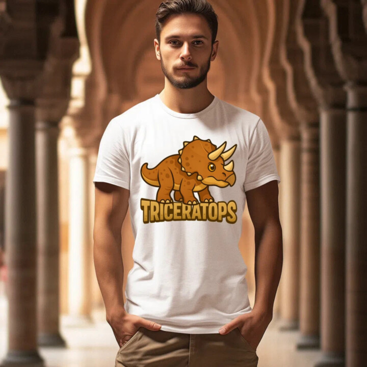 Triceratops Dinosaurov - pánske tričko s potlačou