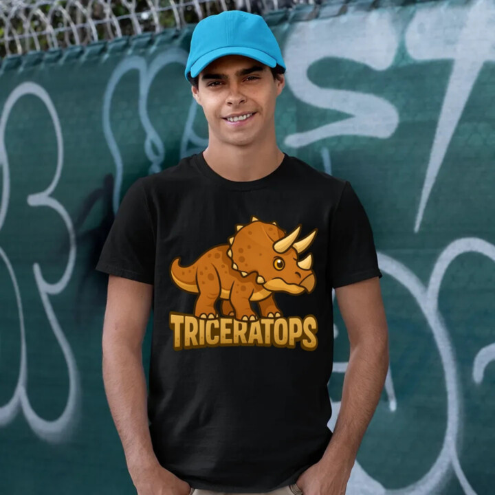 Triceratops Dinosaurov - pánske tričko s potlačou