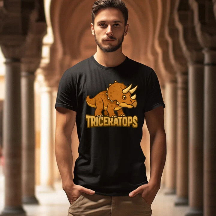 Triceratops Dinosaurov - pánske tričko s potlačou