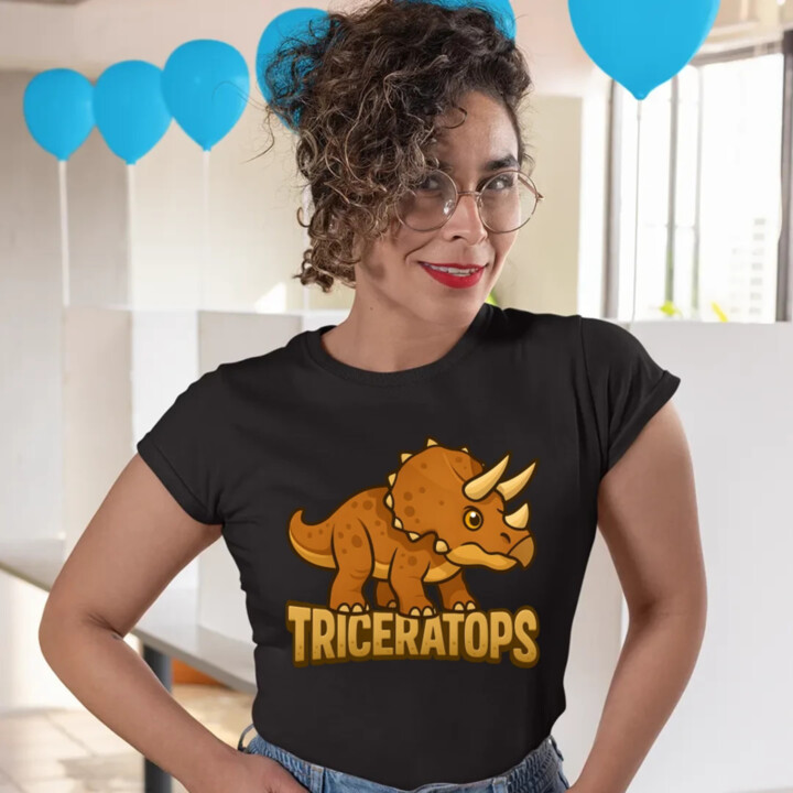 Triceratops Dinosaurov - dámske tričko s potlačou