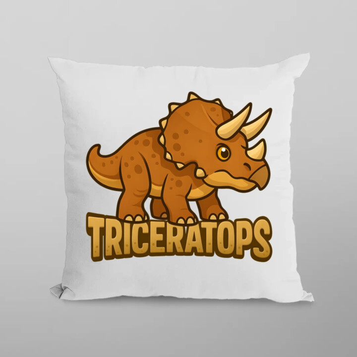 Triceratops Dinosaurov - vankúš s potlačou