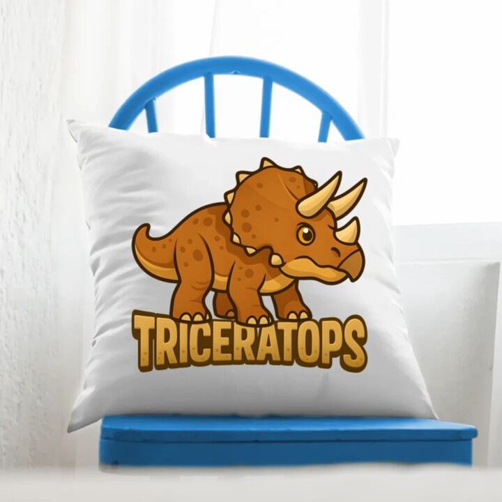 Triceratops Dinosaurov - vankúš s potlačou